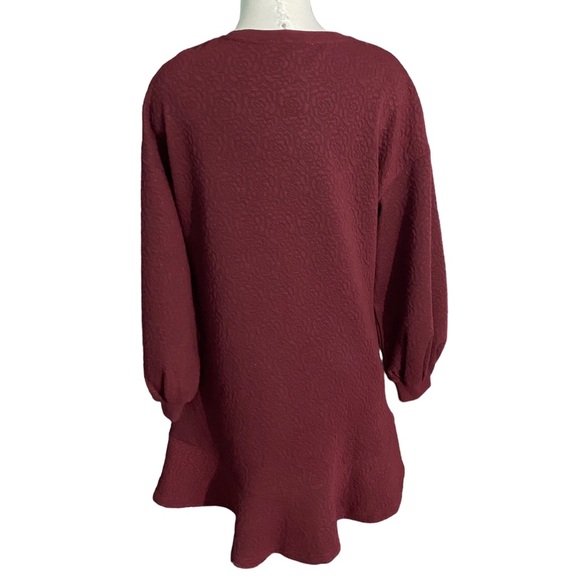 - Mare X Anthropologie burgundy mini tunic dress - Picture 5 of 8